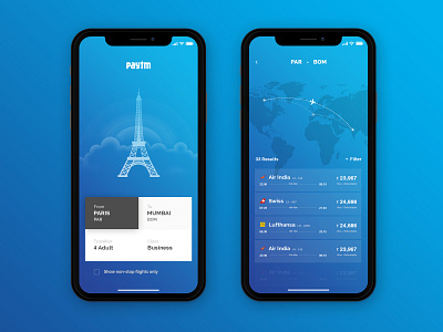 Paytm Flight App Design Concept