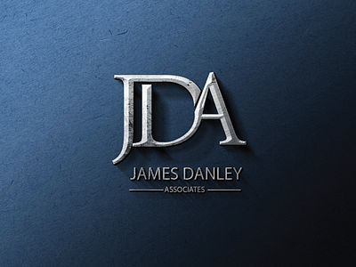 JDA logo design mockup vector