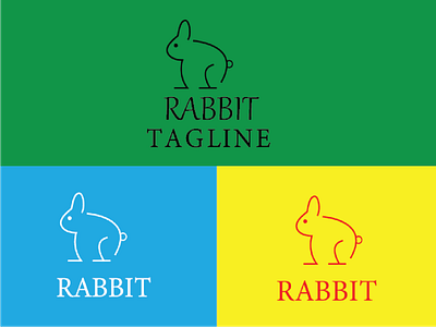 rabbit logo design graphic design logo design vector