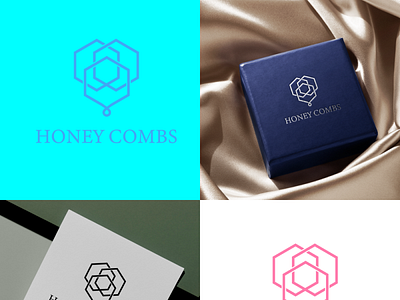 honey combs logo design graphic design logodesign mockups vector