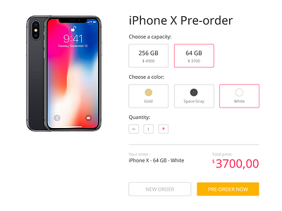 iPhone X Pre-Order apple design illustrator iphone pre order sketch ui