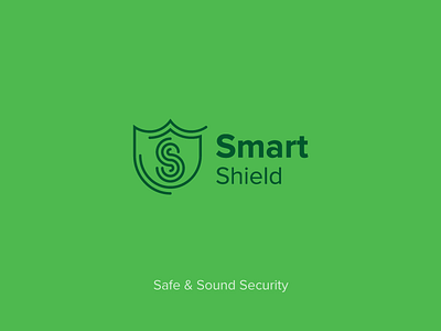 Smart Shield green illustrator logos safe security shield smart