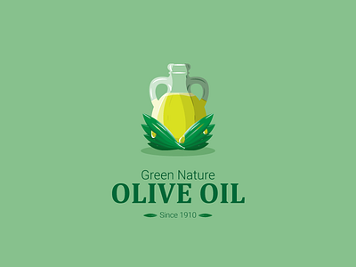 Olive Oil logo green illustrator logos nature oil olive