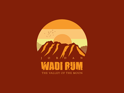 Wadi Rum art illustrator jordan logos rum valley