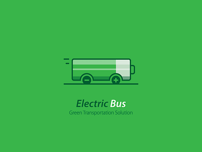 Electric Bus logo eco electric energy green logo transportation