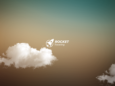 Rocket Traveling graphic iconic logo travel