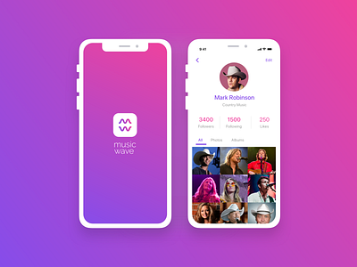 music wave app app interface music trend ui