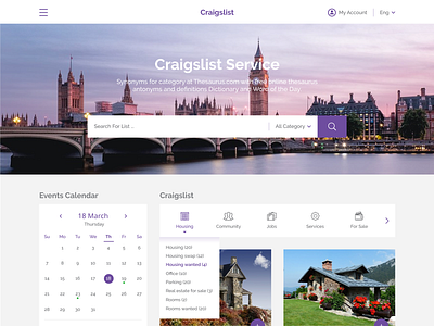 Craigslist homepage website redesign design interface trend ui website