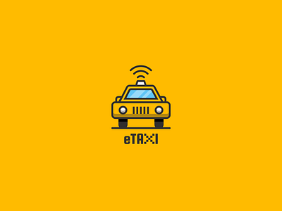 eTAXI logo branding illustrator logos trend typography ui vector