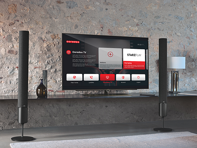 Ooredoo Tv app branding design interface trend ui