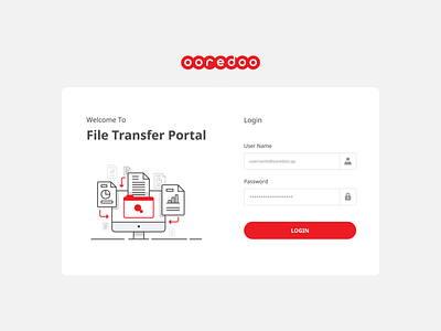 File Transfer Portal design illustration illustrator interface trend typography ui