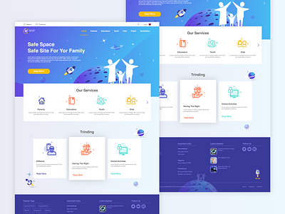 Safe Space Website art design icon illustration illustrator interface trend typography ui ux vector web website