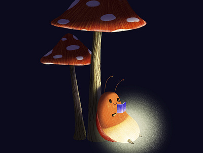 Firefly childrenbook design illustration nature