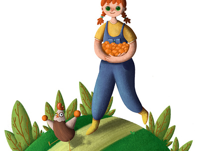 orange time childrenbook conceptdesign design illustration nature