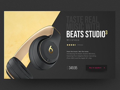 Beats concept detail headphones shop ui ux web webdesign website