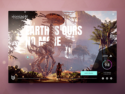 Horizon desktop concept concept design game horizon playstation ps4 ui ux webdesign website