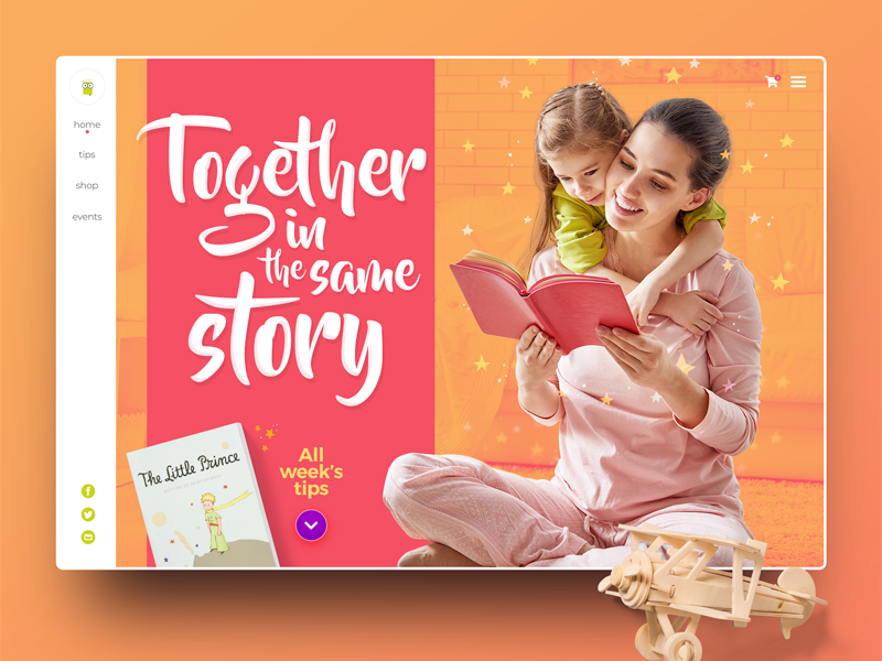 Books for children web concept books typography shop web concept website webdesign ux ui design