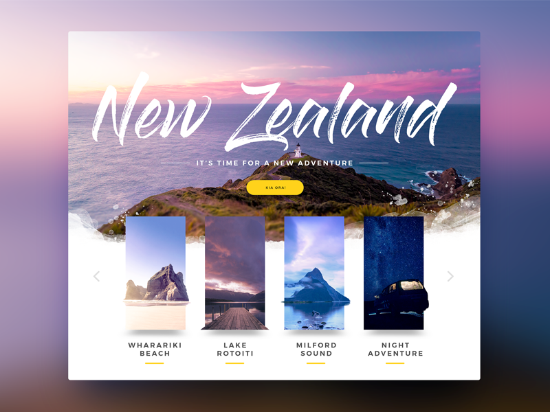 New Zealand Web Concept by Martin Hrabánek on Dribbble