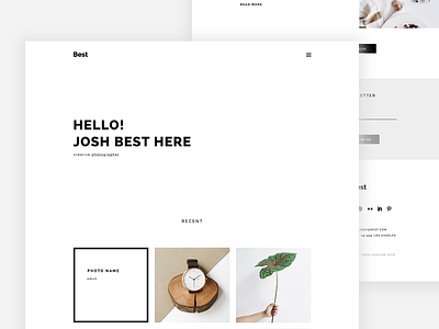 Best - Creative Multipurpose Theme agency black bright clean personal photo photographer portfolio website white www