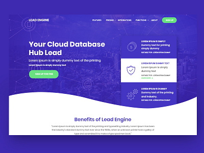 Lead Engine cloud ui ux