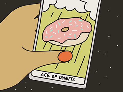 Ace of Donuts donut doughnut hand sprinkles tarot