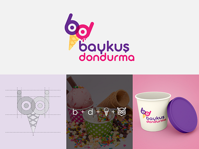 baykuş dondurma - logo design