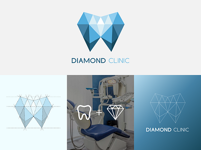 diamond + tooth | Dental Clinic Logo Concept concept logo dental clinic dentist logo
