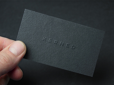 Kerned Studio Business Card blind brand design branding emboss identity logo logomark logotype mark stationery