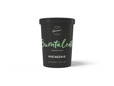 Buontalenti Badiani Ice Cream badge gelato handmade handwritten lettering packaging typography wordmark