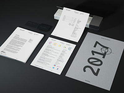 Personal Identity 2017 branding cv fonts grid identity layout letterhead resume stationery typography