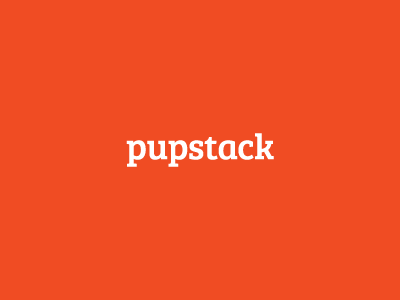 Pupstack Logo brandi custom identity logo logo design minimalism puppies puppy type typo typography minimal word wordmark
