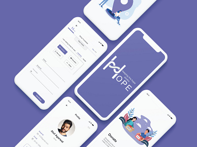 Hope(Donation App) app app design branding design donation freelancer graphic design illustrator logo ui uiux ux ux designer vector