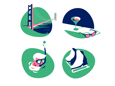 Travel app icons set adobe design flat holiday illustration illustrator minimalistic travel ui vector