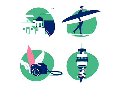 Travel app icons set 2