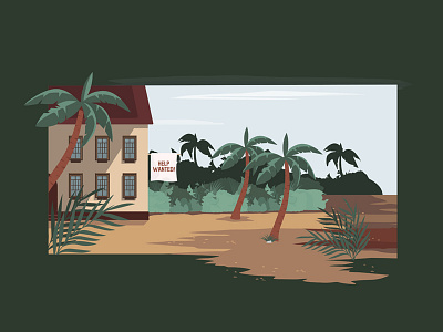 Scene 1 adobe design flat illustration illustrative illustrator palm tree