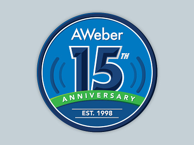 AWeber 15th Anniversary Logo
