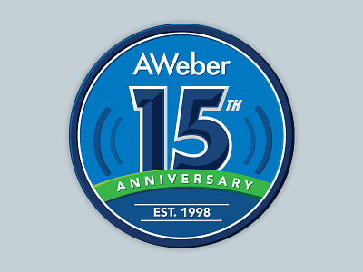 AWeber 15th Anniversary Logo 15 anniversary aweber circle logo