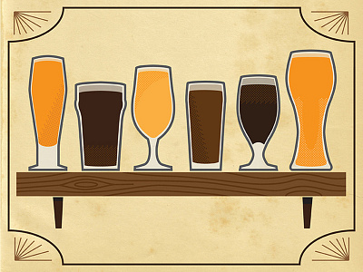 Beer Tasting Detail aweber beer glass illustration prohibition