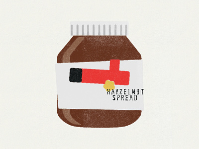 Hazelnut Spread food hazelnut illustration jar nutella