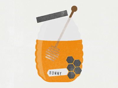 Honey hexagon honey illustration jar
