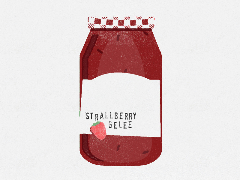 Jelly jar illustration strawberry smuckers jelly