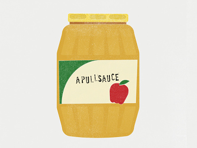Applesauce apple applesauce illustration jar sauce