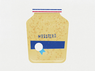 Pardon Me grey poupon illustration jar mustard