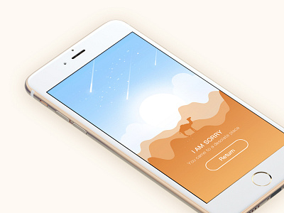 404 Desert of an App illustrator app focus，illustration ride ue ui ux