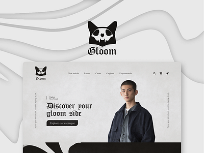 Gloom branding design logo typography ui uiux ux web design