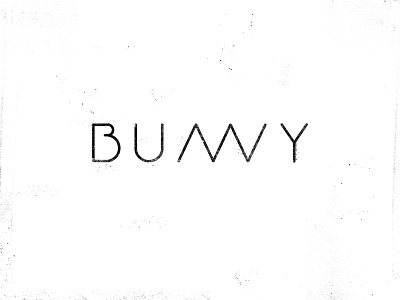 Bunny hand lettering logo sketch type
