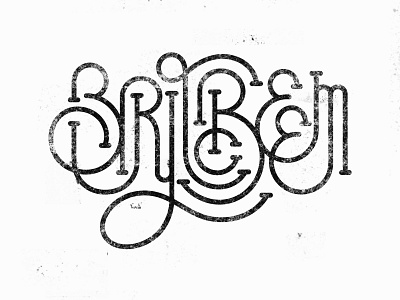 Brylcreem lettering logo ornate type typography