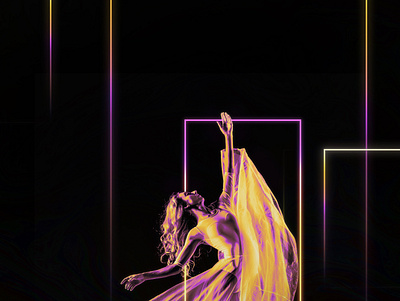 Makes her dance abstract ballet contemporary dance design digital art displate expressionism fantasy feminism geometry glow glow effect graphic design inspirational minimalist neon photoshop surreal woman