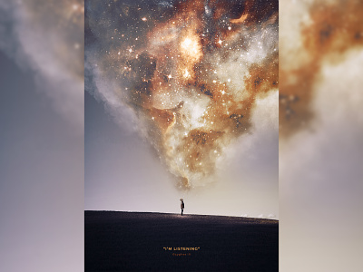 I'm listening abstract astrology contemporary cypher iii deep deep meaning digital art galaxies graphic design inspirational motivational nebula photo manipulation photoshop serene space stars surreal thought universe