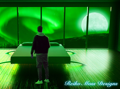 Green Nights composition design graphic design manipulation